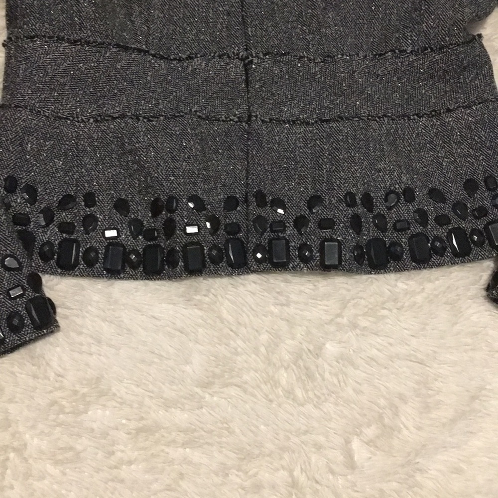 White House Black Market Tweed Jewel Jacket - Picture 4 of 6